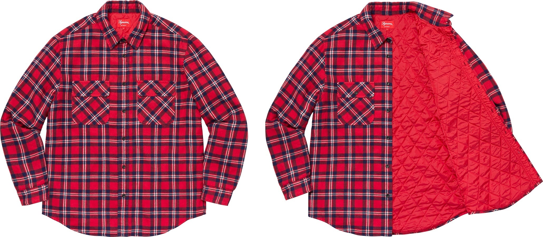Arc Logo Quilted Flannel Shirt view 5